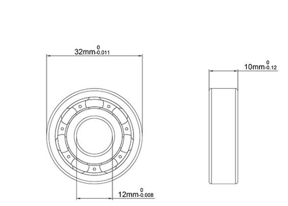 CE6201 Bearings size