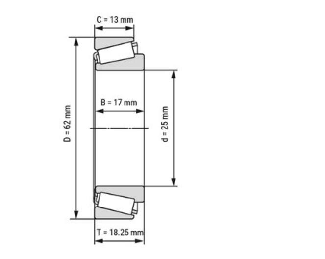 31305 Tapered Roller Bearing Size 