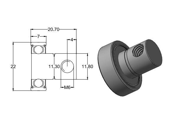 608 bearing drawing 