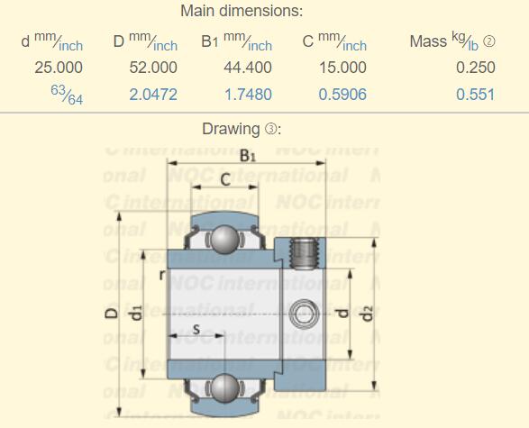 E 25 KRRB bearings 