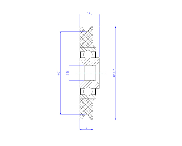 Shower Door Roller dimension 