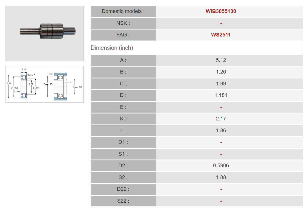 WS2511 Bearing 