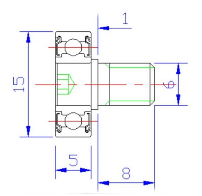 696 screw bearing drawing 