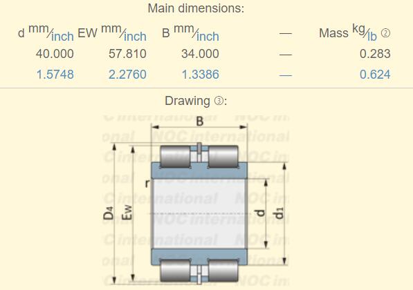 F-208099.RNN Bearing Dimension 